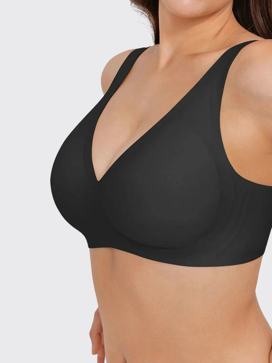 Soutien-gorge en gelée à encolure en V avec fermeture dans le dos