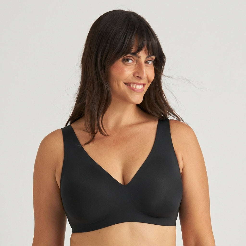 Soutien-gorge en gelée à encolure en V avec fermeture dans le dos